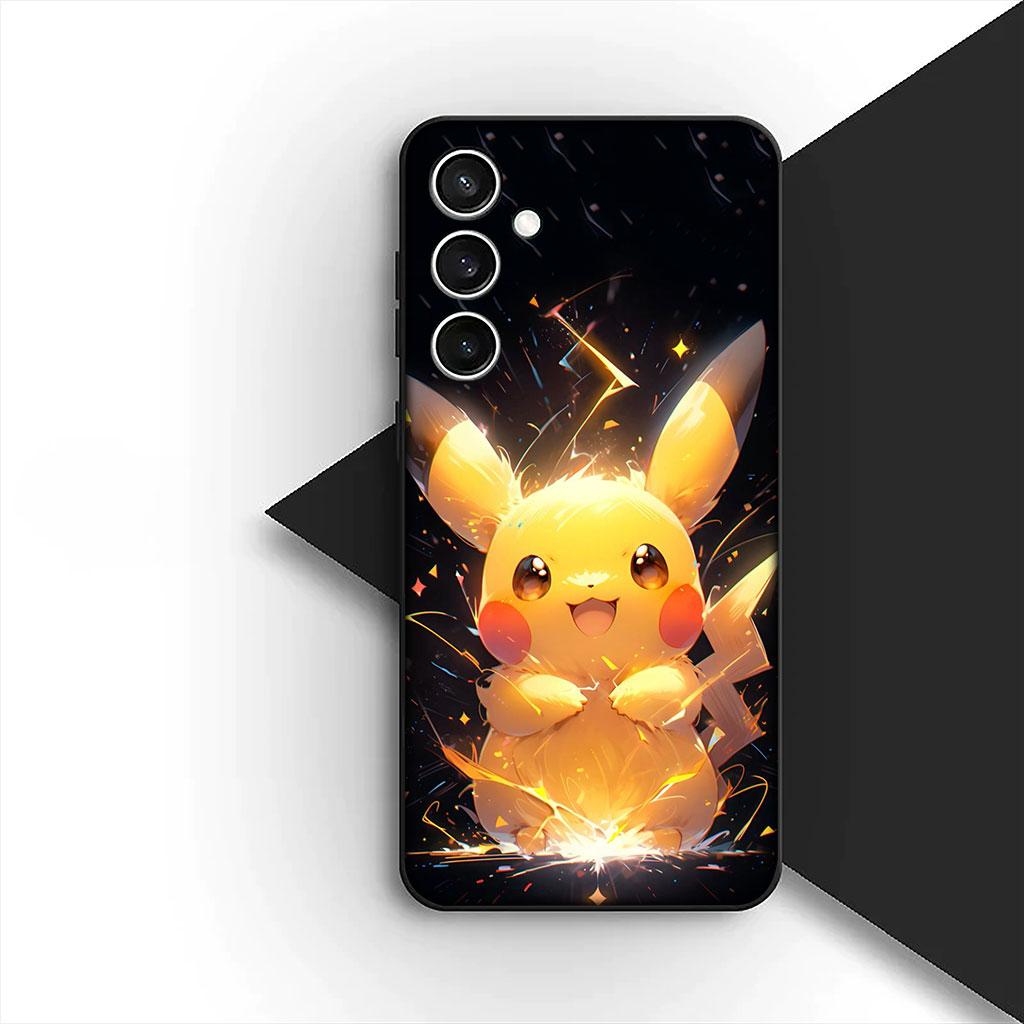P-Pokemons Glurak P-Pikachus Handyhülle für Samsung Galaxy S25 S24 S23 FE Ultra Plus S7 Edge S25+ S23+ A56 5G Weiche Hülle Galaxy S23