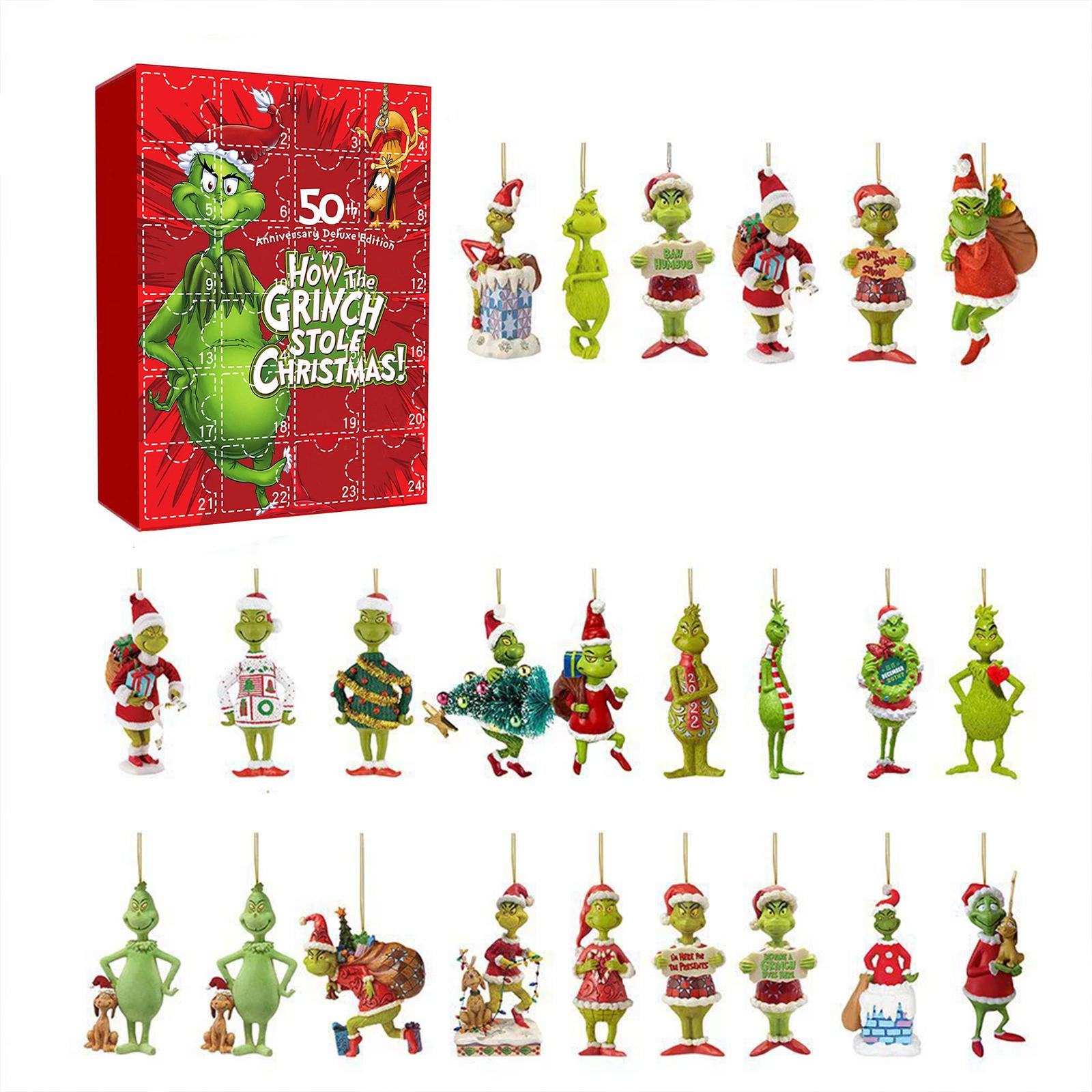 Weihnachts-Adventskalender Countdown-Ohrringe Adventskalender Überraschungsbox Weihnachts-Adventskalender Überraschungsgeschenk One Size red