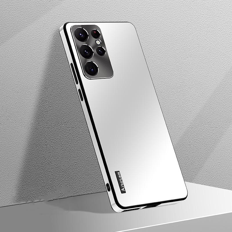 360 Grad Stoßfeste TPU Hülle für Samsung Galaxy S26Ultra S25 S24 S23 S22 S21 Ultra Plus 5G S22 Aluminium Metall Linsen Schutz Vollschutz Handyhülle for Samsung S21