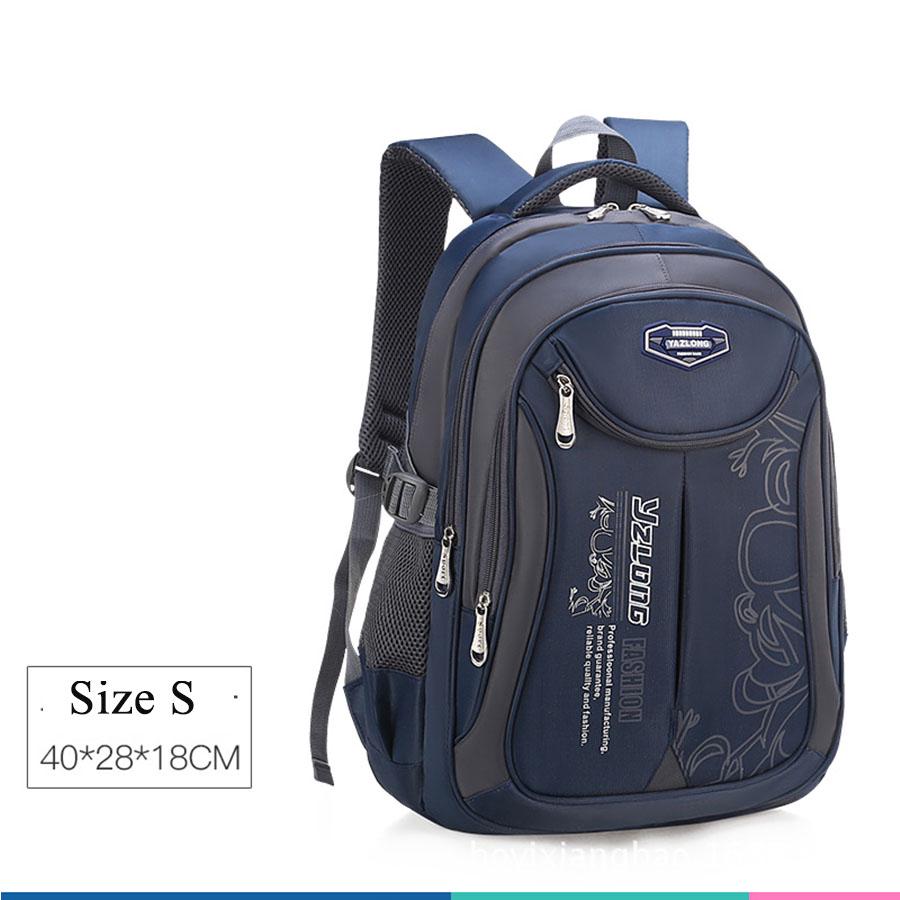 Kinder Schultaschen Teenager Sicherheit Reflektierender Rucksack für Jungen Mädchen Oxford Wasserdichte Schultasche S dunkelblaue