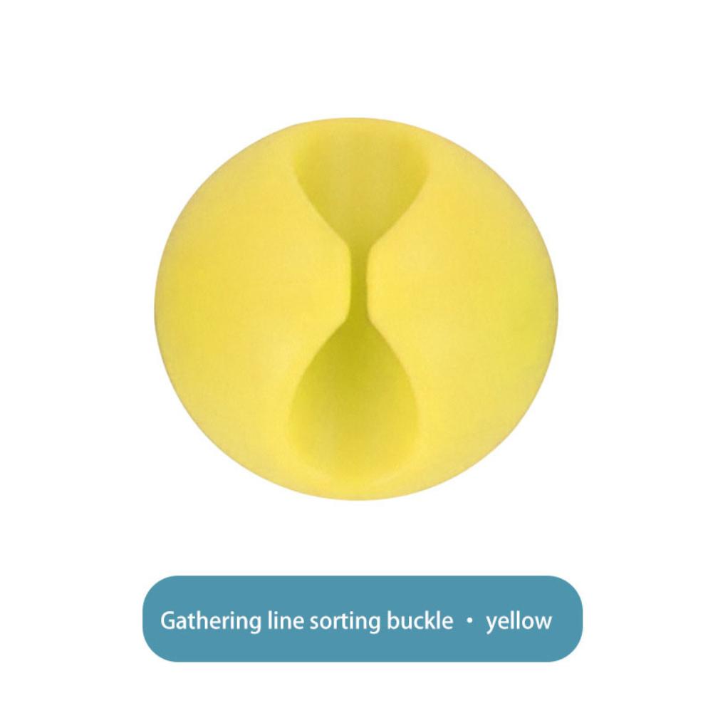 Kabel Wickler Kopfhörer Kabel Organizer Desktop Draht Lagerung Ladegerät Kabel Halter Clips Für Telefon Aufladen USB Kabel gelb