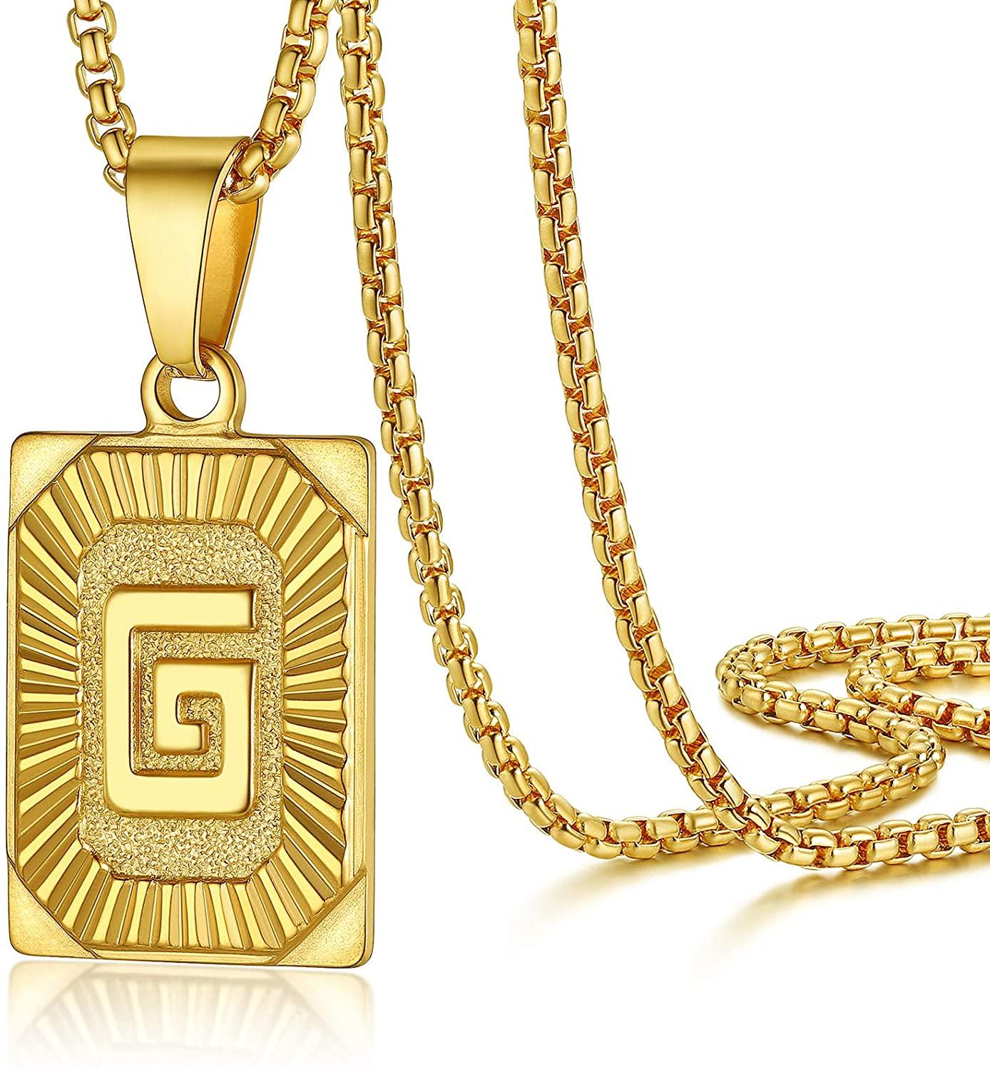 Mode 26 Buchstaben Gold Farbe Anhänger Halskette für Männer Frauen Kubanischen Kette Paar Charme Initial Halskette Choker Schmuck Kragen