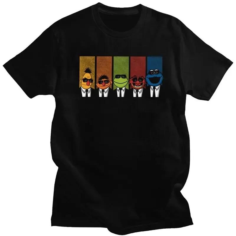 Maßgeschneidertes Reservoir Muppets T-Shirt für Herren Kurzarm Sommer T-Shirt Stylisches Anime Cartoon T-Shirt Figurbetont Reines Baumwoll-T-Shirt Merch L