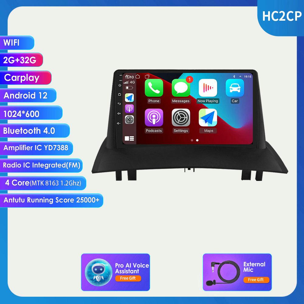7862 System 2din Android Autoradio für Renault Megane 2 2002-2009 Autoradio Multimedia Video Player Intelligenter Bildschirm GPS Nav Head Unit Carplay 4G HC2CP 4Core 2G 32G AI