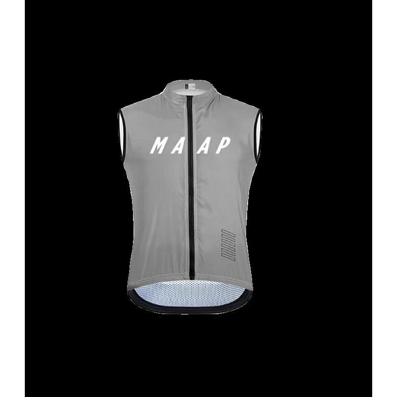Herren Fahrrad Winddichte Weste Trikot Atmungsaktiv Schnelltrocknend Fahrradbekleidung Rennsport Sportbekleidung S gray