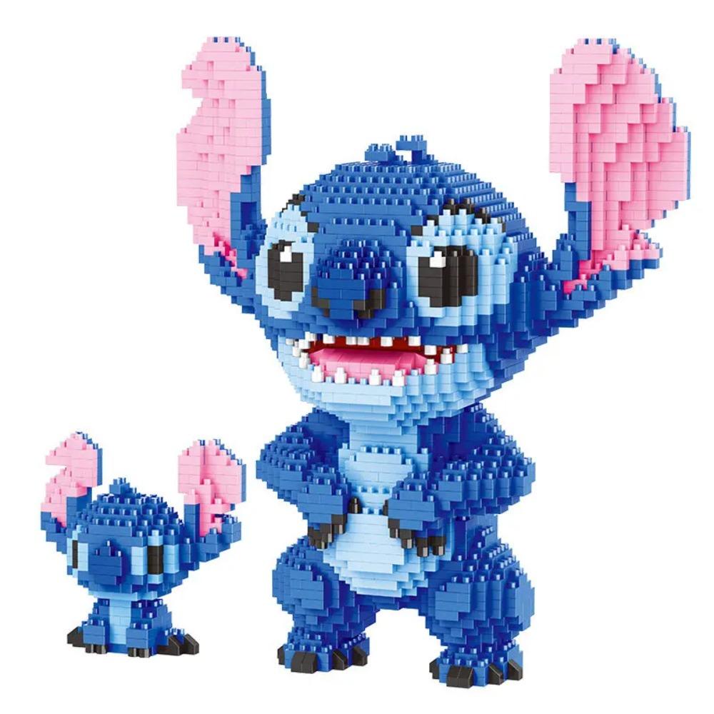 Anime Stitch Bausteine Engel Scrump Gitarre Haltendes Buch Stitch Modell Zusammengebautes Spielzeug Kinder DIY Mini Stein Figur With Box