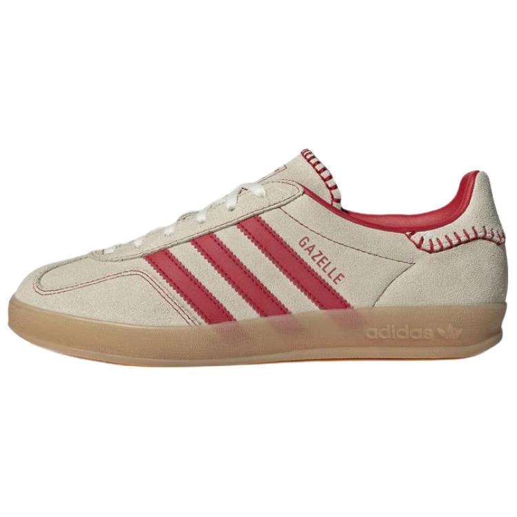 Adidas Originals Gazelle Abriebfeste Low-Top Skateboard-Schuhe Damen Beige Rot JS1402 42 beige