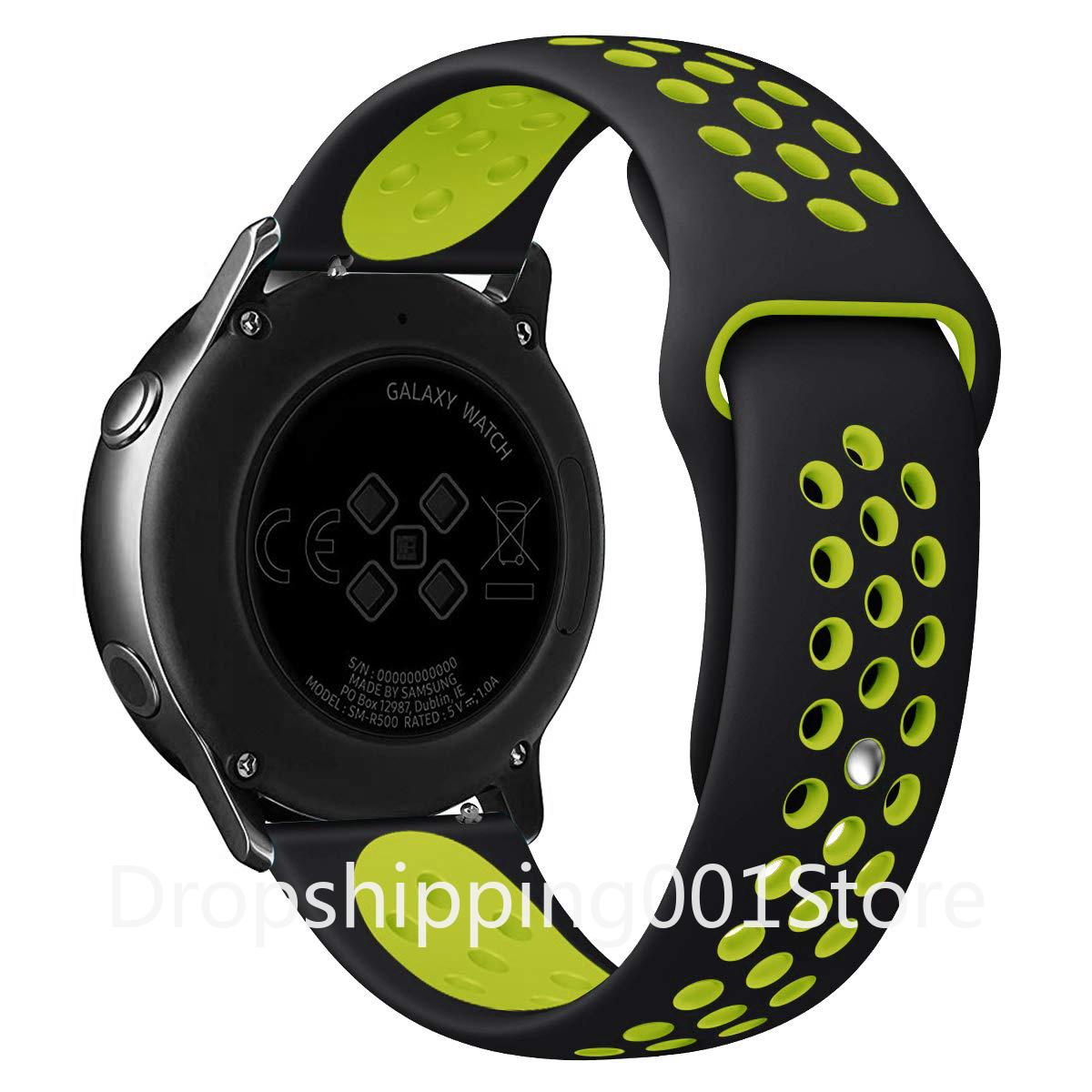 Silikonband 20/22 mm für Samsung Galaxy Watch 3 4 klassisches Armband Gear S3 46/42 mm Huawei Watch GT2 Correa Armband Active 2 40 mm 44 mm Armband 22mm watch strap grün