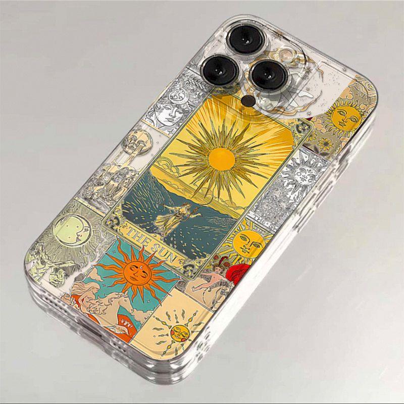 Süße Retro-Graffiti-Handyhülle für Apple iPhone 16promax - Weiche Silikonhülle - Robuste Handyhülle für iPhone 16/15/14/13/12/11/Xs/Xsmax/Xr/Pro/Plus Apple 12pro