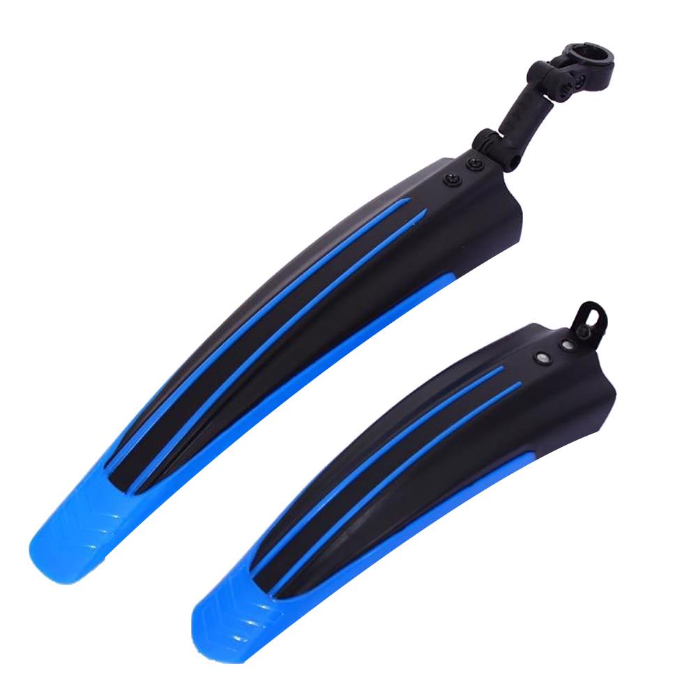 Lustiges, sportliches, stilvolles MTB-Kotflügel-Fahrrad-Fahrrad-Hinten-Vorne-Mountain-Kunststoff-Kotflügel-Set dunkelblaue/schwarz