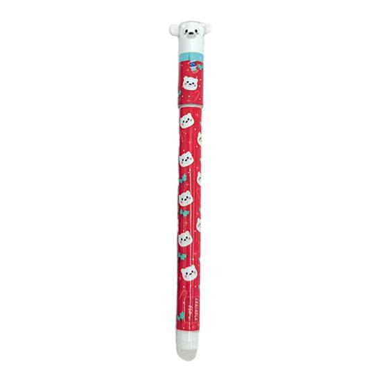 Radierbarer Stift Set Weihnachtsthema Stift Weihnachtsmann Rentier Elf Design Schreibstifte Bürobedarf für Schüler Lehrer E