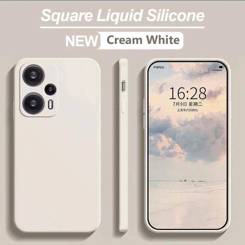 Poco F5 F 5 PocoF5 Pro Hülle Original Liquid Silikon Soft Cover für Xiaomi Poco F5 F 5 PocoF5 Pro F5Pro 5G stoßfeste Handyhüllen Poco F5 weiß