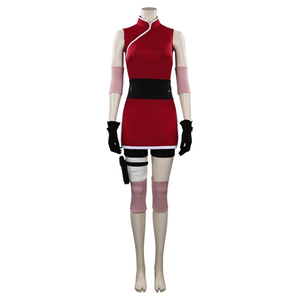 Anime Haruno Sakura Cosplay Kostüm Frauen Outfit Halloween Karneval Kostüme XS rot