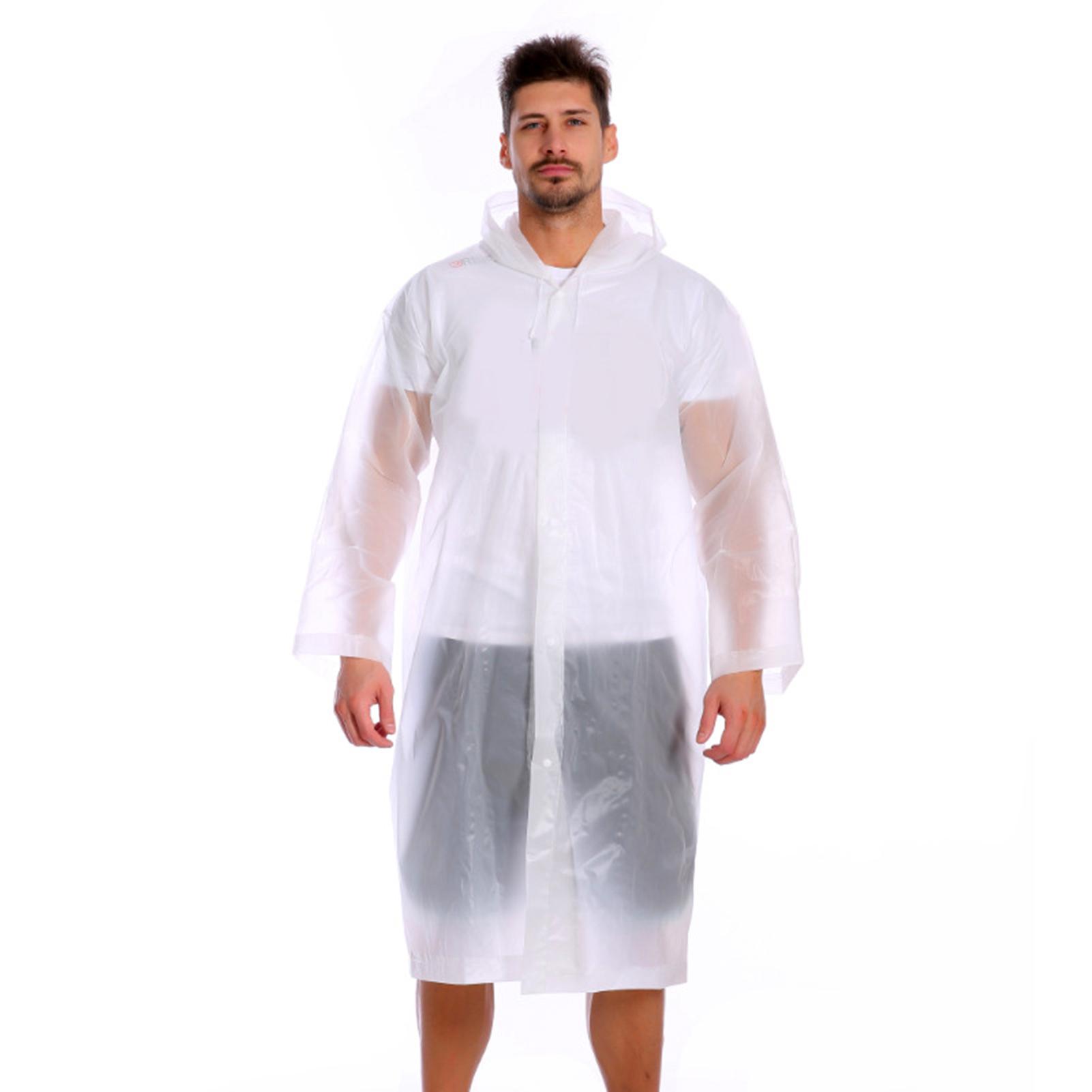 Ultraleichter Regenponcho, tragbar, wasserdicht, Regenmantel für Herren und Damen, Radfahren, Regenschutz, Regenmantel mit Kapuze weiß