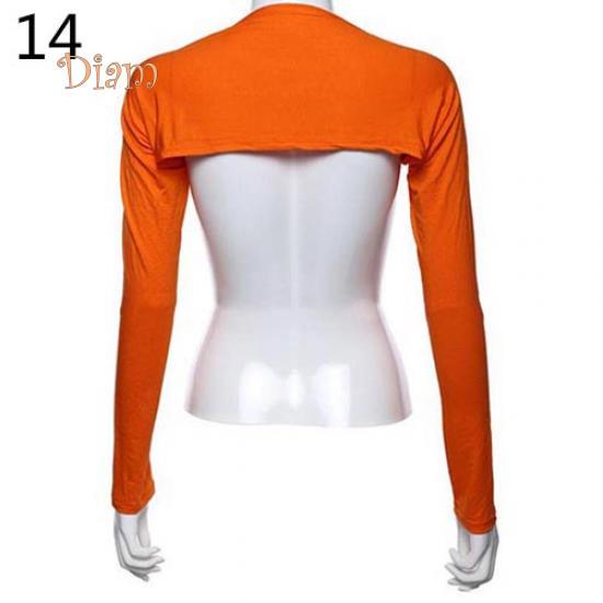 Tenfyer Damen-Hijab aus Modal-Baumwolle, einteilig, Schulter-Ärmel-Arm-Bedeckung orange