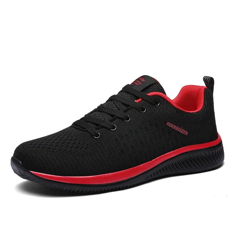 Sportschuhe für Herren Schuhe Sneaker Schwarz Lässig Herren Strick-Sneaker Atmungsaktiv Sportlich Laufen Walking Fitnessschuhe 44