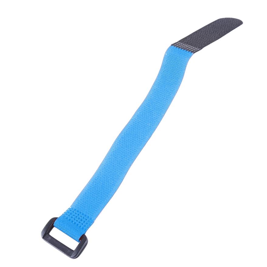 10 Stück wiederverwendbare Angelruten-Bindegurte, Gürtelgerät, elastisches Wickelband, Stangenhalter, Zubehör blau