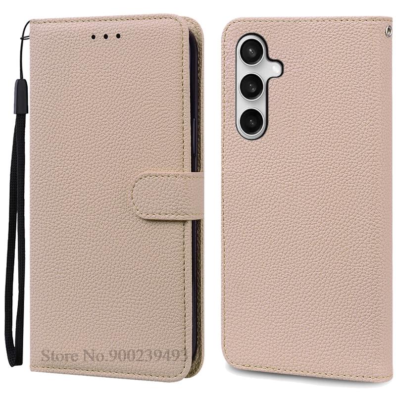 A17 Hülle Für Samsung Galaxy A17 Hülle Brieftasche Leder Klapphülle Für Samsung A17 5G Hülle A175F A176B 4G Handyhülle Coque Fundas Samsung A17 5G 4G beige