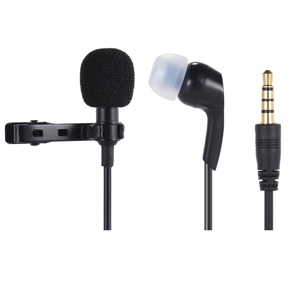 Stereo Lavalier Mikrofon Headset Kopfhörer Kopfhörer für iPhone SAMSUNG PC schwarz