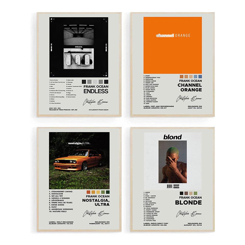 4 Stück Frank Ocean Album Poster Cover Rapper Musik Leinwand Poster Für Teenager