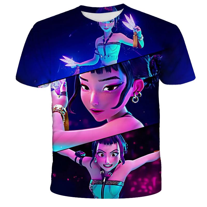 Mädchen Jungen T-Shirt K-Pop Dämonenjäger Kinderbekleidung T-Shirts Niedlicher Cartoon-Print Tee Tops 130