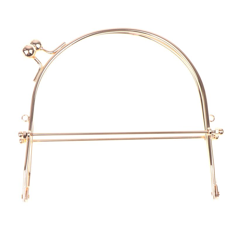 15cm Handtasche Clutch Rahmen Metallrahmen Kussverschluss Tasche Geldbörse Griff Handtasche Geldbörse Schraubhalterungen DIY Taschenzubehör gold