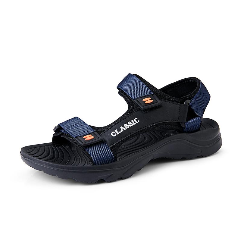 Sandalen für Herren, schnell trocknende Schuhe, Strand-Freizeitschuhe, Sommer-Outdoor-Sandalen, rutschfeste, verschleißfeste Sohle 43 dunkelblaue