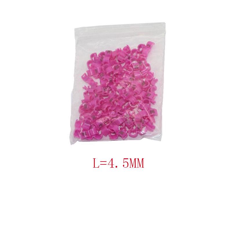 10 Stück Innen2,7/3/4/4,5/5 mm Kanarienvogel-Clip-Ring, Vogel, Taube, Papagei, Beinringe, kleine Vögel, Fußringe mit Anzahl, Vogel-Clip-Ring 4.5mm rosa