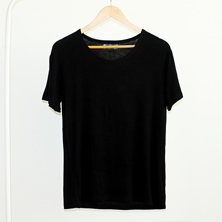 Herren-Sommer-T-Shirt, dehnbar, weich, atmungsaktiv, kurze Ärmel, Schlaf-T-Shirts für Männer, Rundhalsausschnitt, lässiges Basic-T-Shirt, athletisches Fitnessstudio, Workout, Heim-T-Shirts XXXXL schwarz