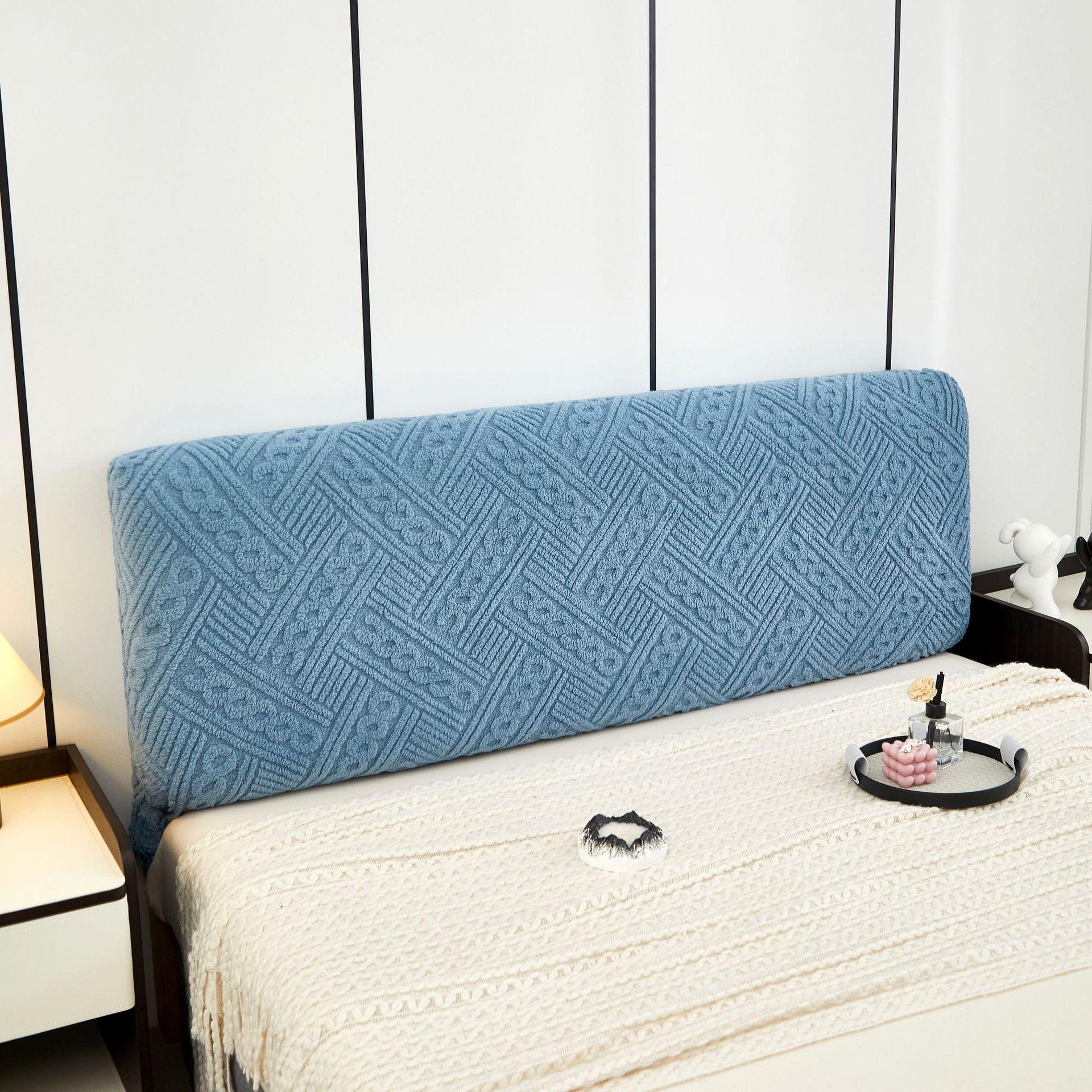 Kopfteilbezug, Full Queen Cal King, Stretch, weicher Bett-Kopfteil-Schonbezug, Stretch, einfarbig, staubdichter Schutzbezug, waschbar, für Bett, Schlafzimmer-Dekor L1.5M(1.4M-1.6M) X H60cm