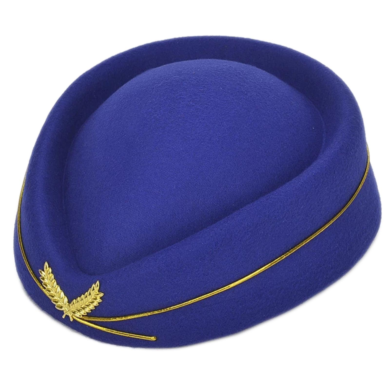 Stewardess-Hut, Stewardessen-Hut, Baskenmütze, Partygeschenke, Hüte, formelle Uniform, Kappen, Zubehör für Frauen, Party, Cosplay blau
