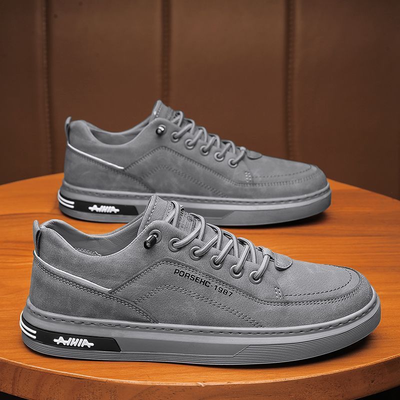 Frühjahrs-Herrenschuhe Neue atmungsaktive Schuhe Herren Koreanischer Stil Trendig und vielseitig Rutschfest Verschleißfest Sportliche Freizeit-Schuhe Schuhe Trendige Schuhe 44 gray