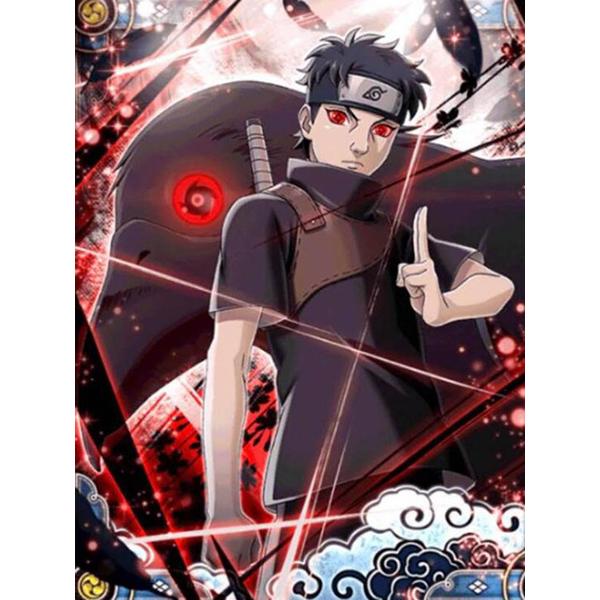 5D-Diamantgemälde zum Selbermachen, Naruto Ultimate Ninja, Diamant-Mosaik, Kreuzstich-Set, Heimdekoration, komplette runde Diamant-Stickerei Round 20x30cm