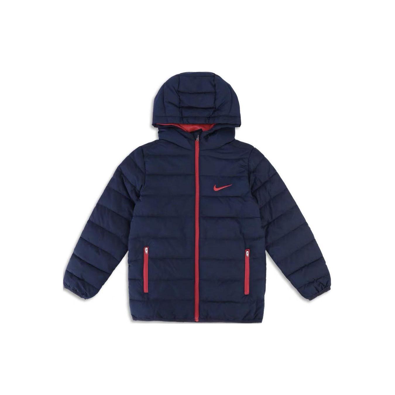 Nike Baumwolljacke mit Kapuze und Reißverschluss Logoprint Kinderjacken HA5135-470 L