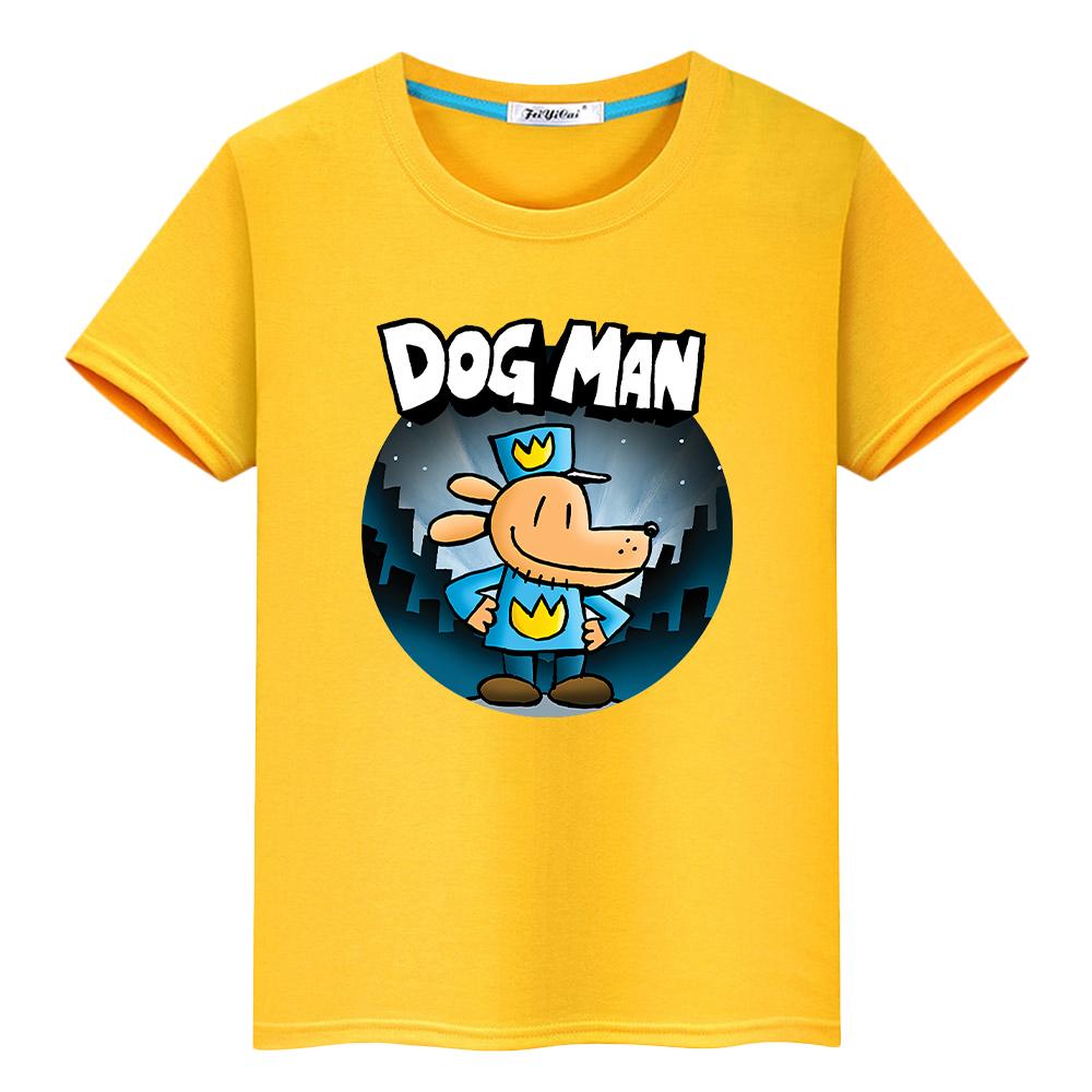 T-Shirt für Kinder Jungen 10 Jahre Hund Mann Kleinkind Mädchen Kleidung 100% Baumwolle Anime Kurze Kawaii Tops Stolz T-Shirt Y2k Kinderkleidung Mädchen 130 gelb