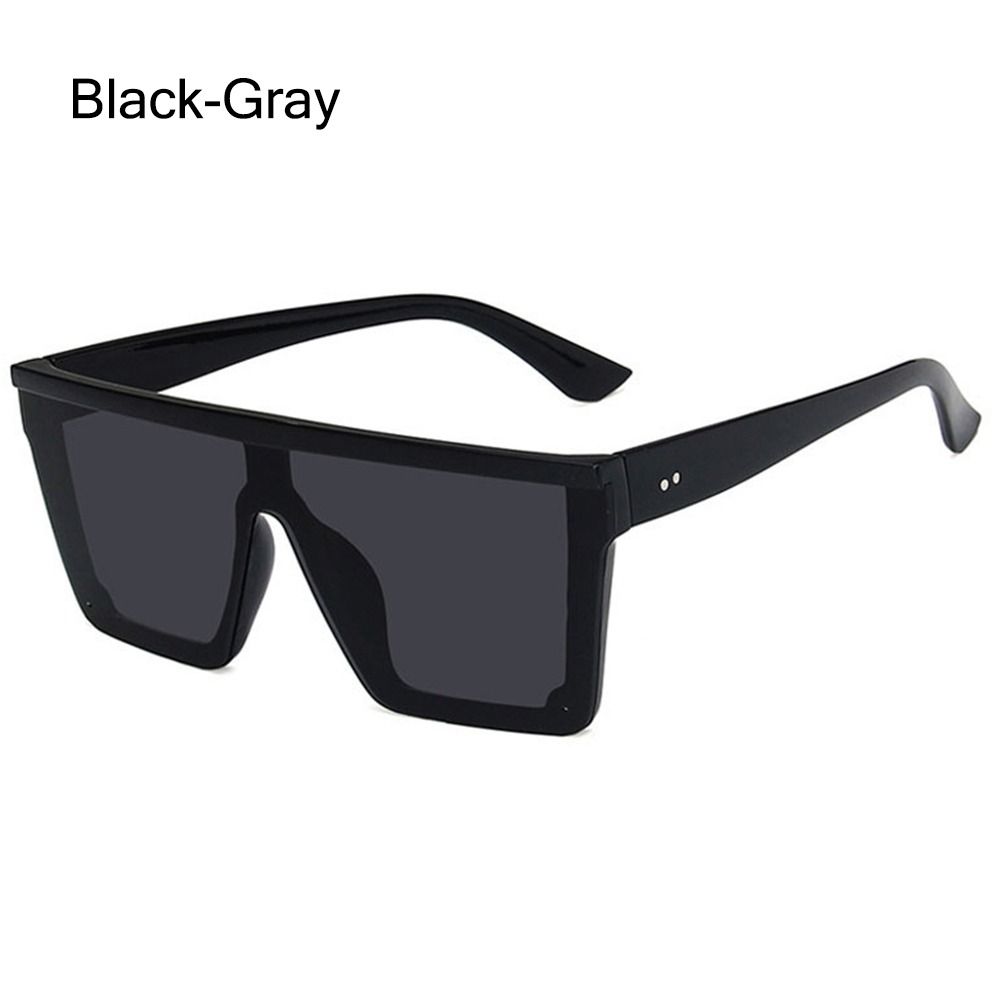 Trendige Coole Übergroße Sonnenbrille Einteilig Uv400 Schutz Flache Oberseite Sonnenbrille Große Fassung Shades Für Damen & Herren