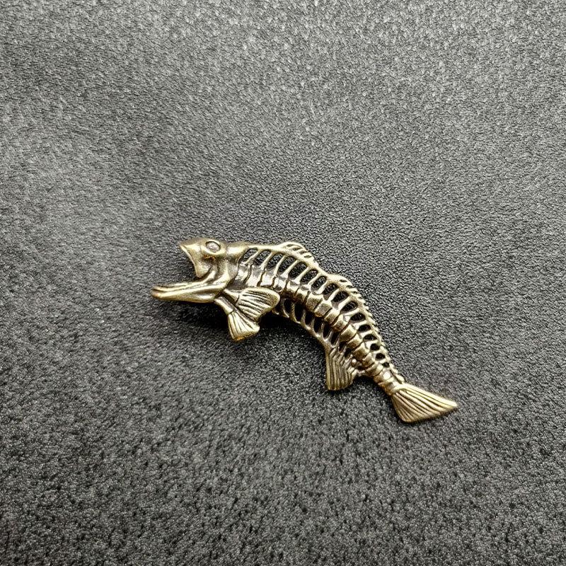 Vintage Messing Fisch Knochen Auto Schlüssel Kette Anhänger DIY Schlüsselbund Zubehör Schmuck Mode Männer Frauen Schlüsselring Hängende Schmuckstücke Geschenke