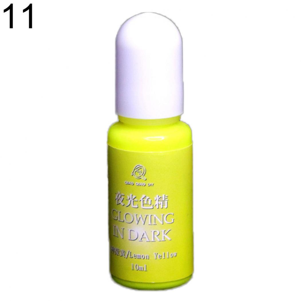 Yousheng 20 Farben leuchtender Pigmentfarbstoff UV-Harz Epoxidharz DIY Herstellung Kunsthandwerk Schmuckversorgung zitronengelbe