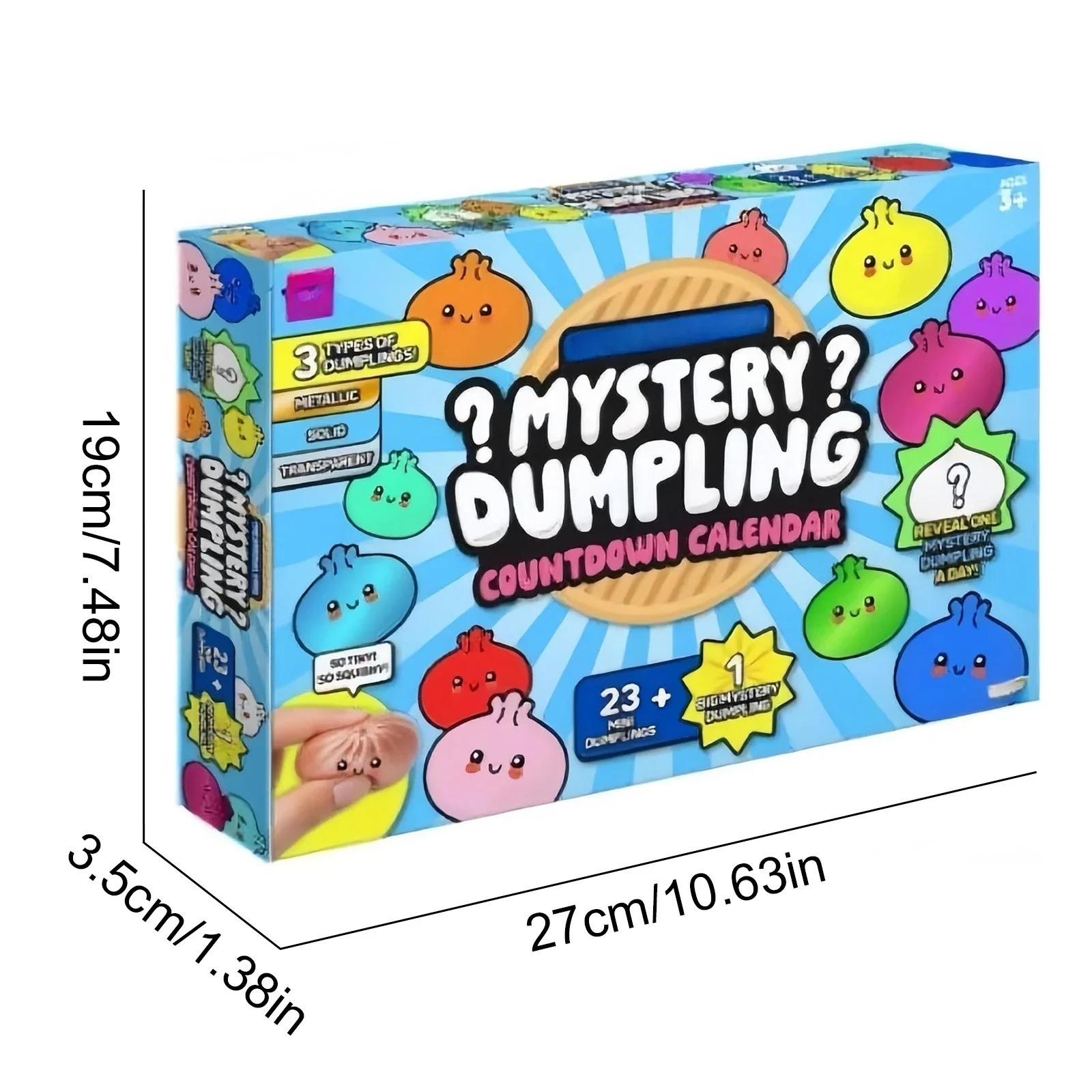 Squishy Fidget Mystery Knödel 24-Tage-Adventskalender Sensorisches Spielzeug für Kinder Jugendliche Erwachsene Party-Tischdekoration Weihnachtsgeschenk blue