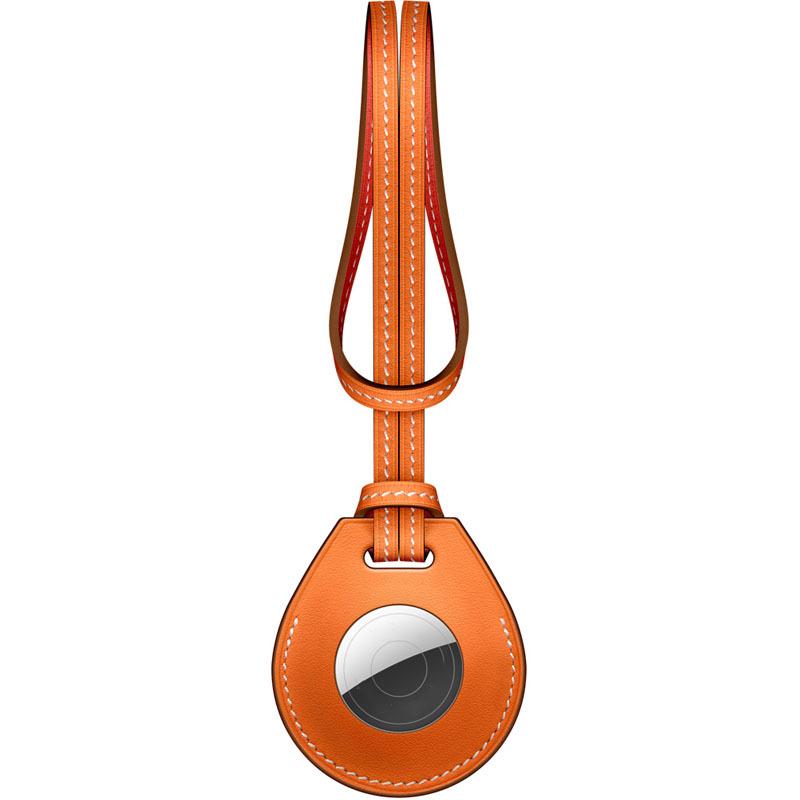 Graviert Laser Schlüsselanhänger Personalisierter Tracker Standort Hülle Schlüsselanhänger Schutzhülle für Airtag Leder Schlüsselanhänger Ring Männer und Frauen Geschenk Custom LOGO orange