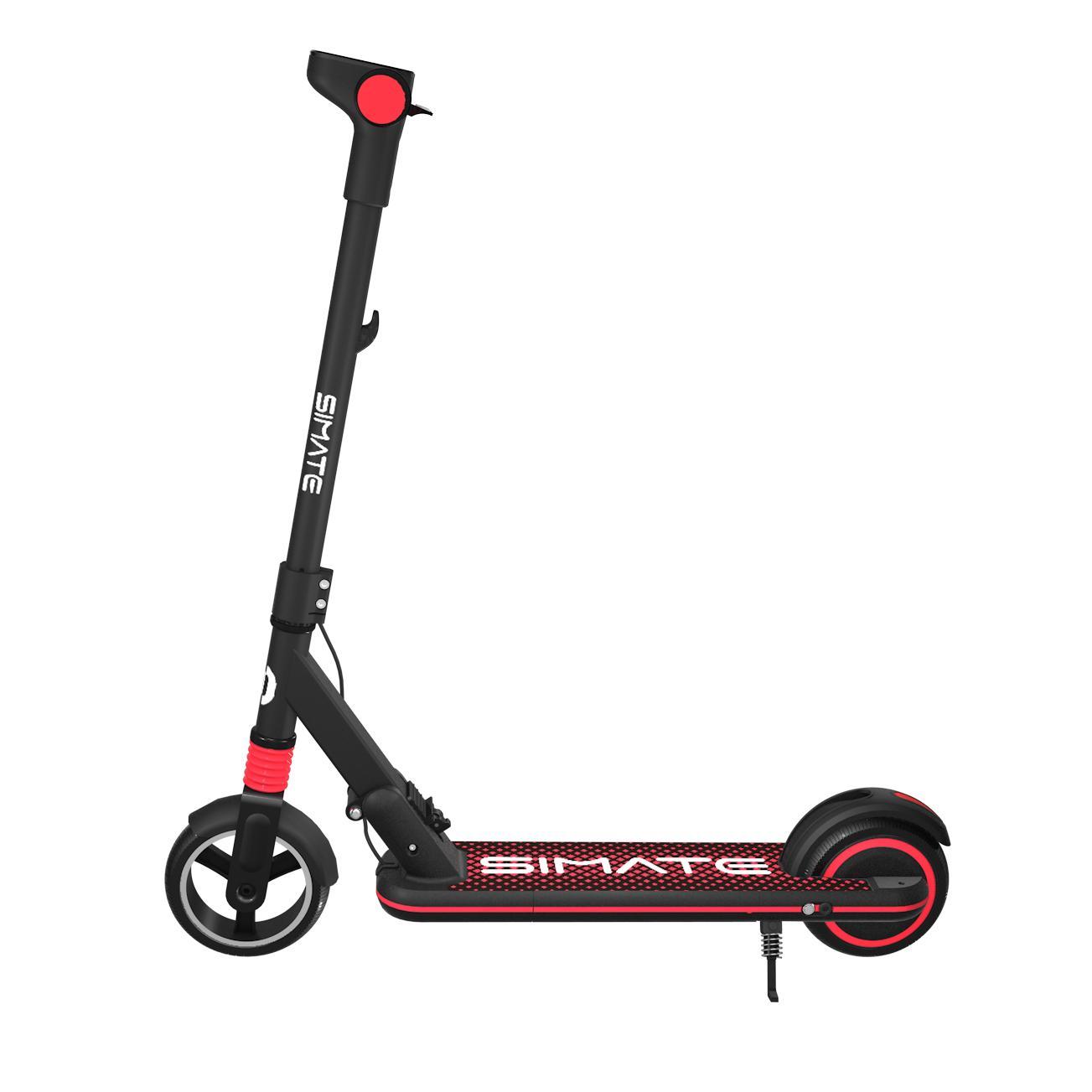 Simate S3 Kinder-Sicherer Elektroroller 130W Motor 70Kg Last Outdoor-Spiel E-Scooter Mit Dualem Bremssystem schwarz