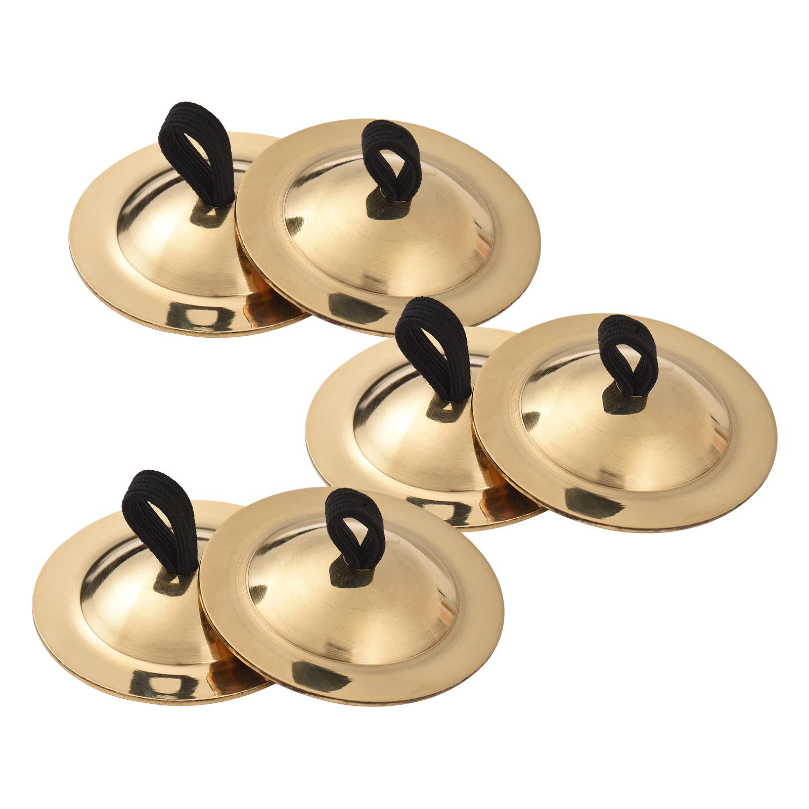 6 Stück Fingerzimbeln Bauchtanz Kupfer Fingerzimbeln Musikinstrument Bauchtanz Finger gold