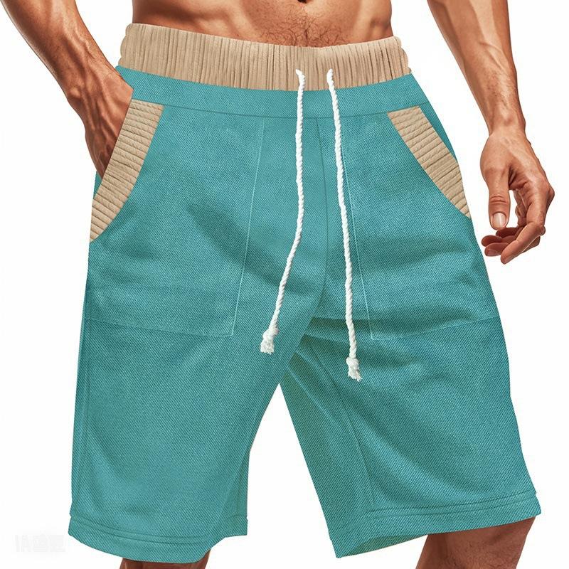 Terry Hip Hop Herren Sport Personalisierte High Street Tide Herren Casual 5 Punkt Shorts XXXL see-blaue
