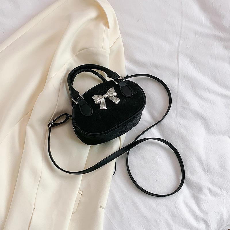 Modische Taschen für Damen Neue High-End-Handtaschen Ein-Schulter-Umhängetaschen Modische Kleine Runde Taschen für den Weg zur Arbeit gray