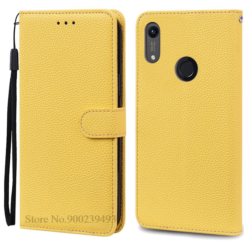 Für Huawei Y6 2019 Hülle Leder Flip Wallet Case Für Coque Huawei Y6 Prime 2019 MRD-LX1 Flip Case für Huawei Y6S Hülle Fundas Y6 Prime 2019 gelb