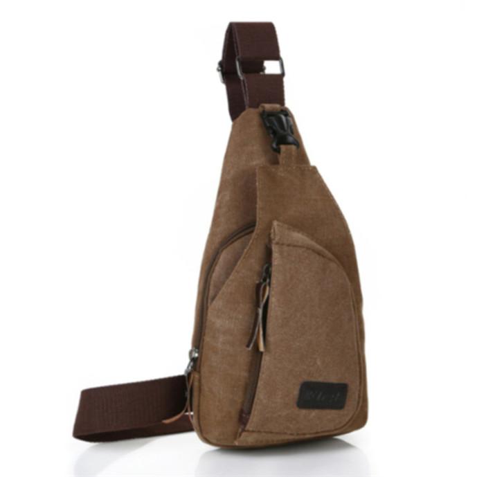 Herren Canvas Outdoor Travel Military Messenger Satchel Umhängetasche Umhängetasche Rucksäcke kaffeebraun