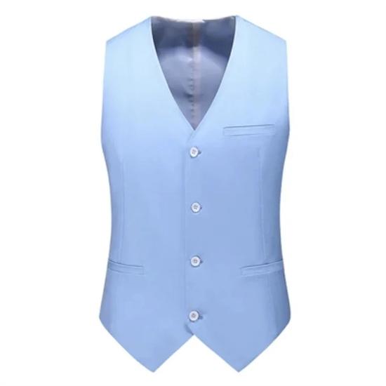 2024 luxus Männer Hochzeit Anzug Westen Neue Mode Männlich Schlank Einfarbig business Büro Große Größe Formale Anzug Weste Männer gentleman 6XL himmelblaue