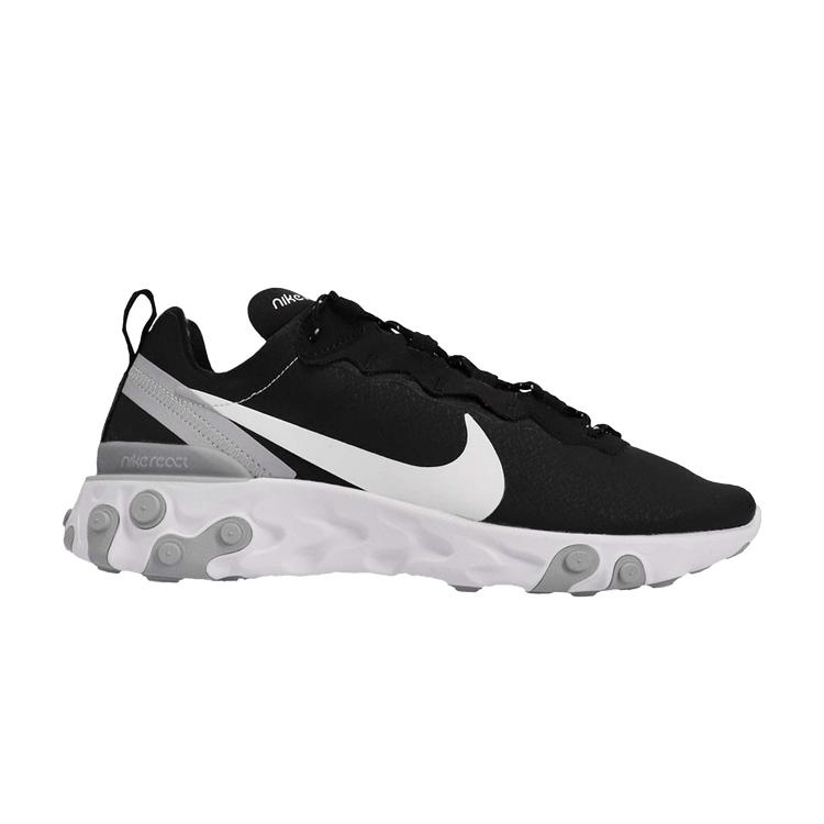 Nike React Element 55 Schwarz Herren Sneaker Weiß BV6668-011 41