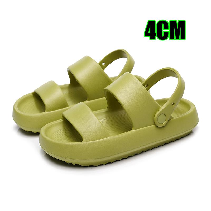 Mode Damen Sommer Strand Plateau Sandalen Grün Weiche Sohle EVA Pantoletten Frau Mode Rutschfest Outdoor Hausschuhe Damen Bequeme Schuhe 42-43 grün