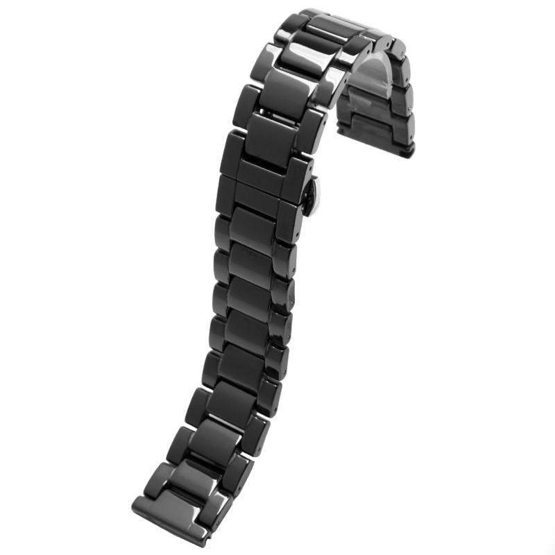 Keramik-Uhrenarmband 14 mm 15 16 17 18 19 20 21 mm 22 mm Uhrenarmband weiß schwarz Armband Armbanduhren Band verblasst nicht wasserabweisend 21mm